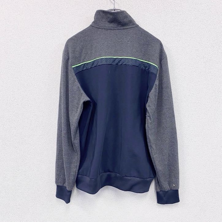 adidas　アディダス　CLIMA　トラックジャケット/ジャージ　グレー　灰色　ネイビー　紺　XLサイズ　古着