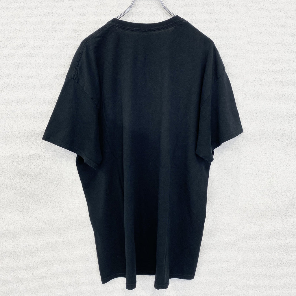 GILDAN ギルダン　半袖ラメTシャツ　バレーボール　黒　ブラック　クルーネック　ビックシルエット　古着