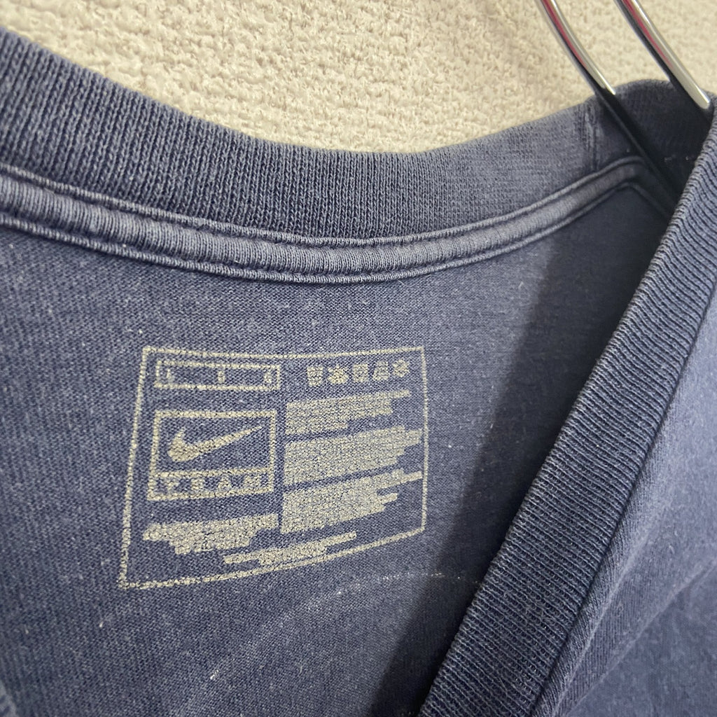 ～00s　NIKE　ナイキ　半袖Tシャツ　ヴィンテージ　フットボール　紺　ネイビー　Lサイズ　古着