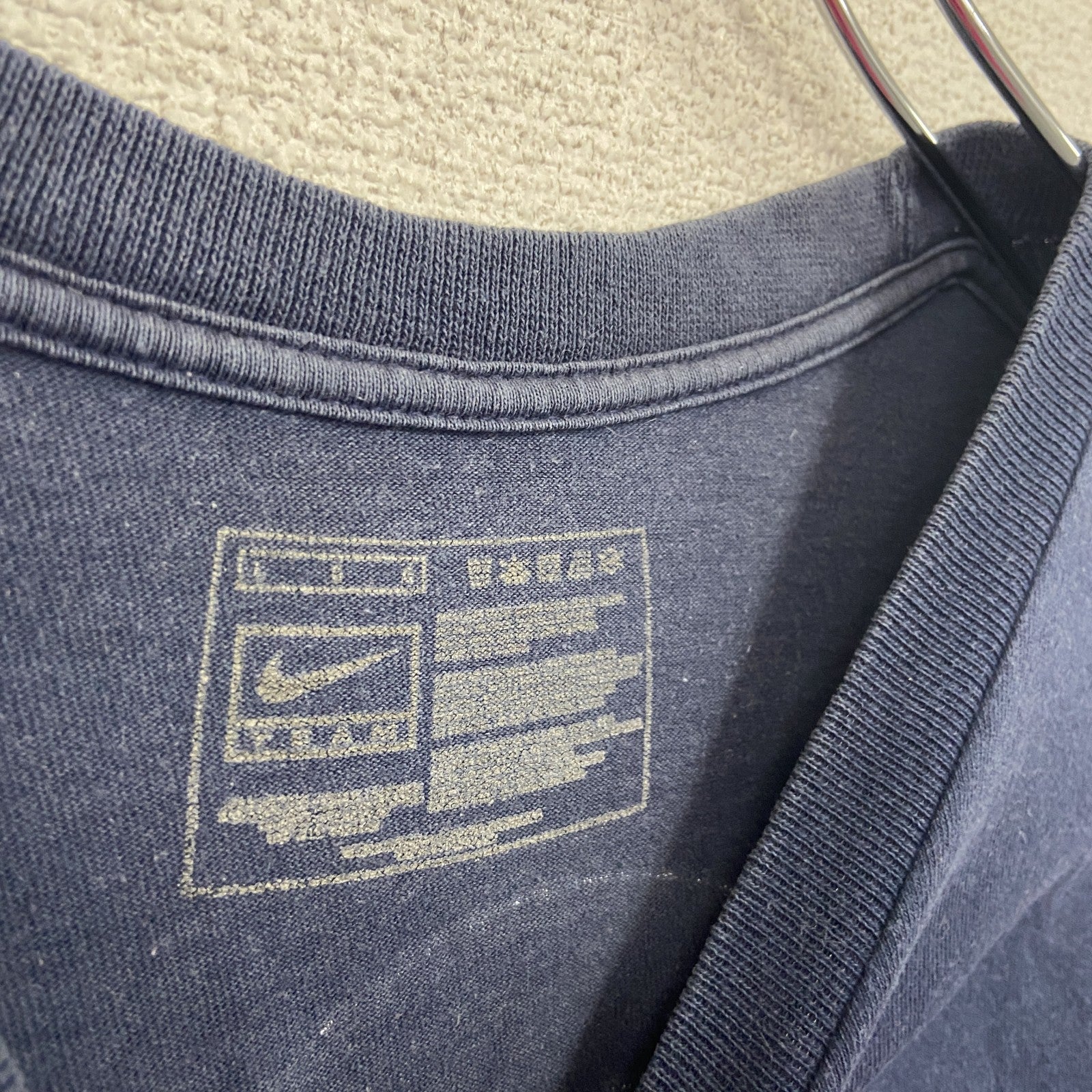 ～00s　NIKE　ナイキ　半袖Tシャツ　ヴィンテージ　フットボール　紺　ネイビー　Lサイズ　古着