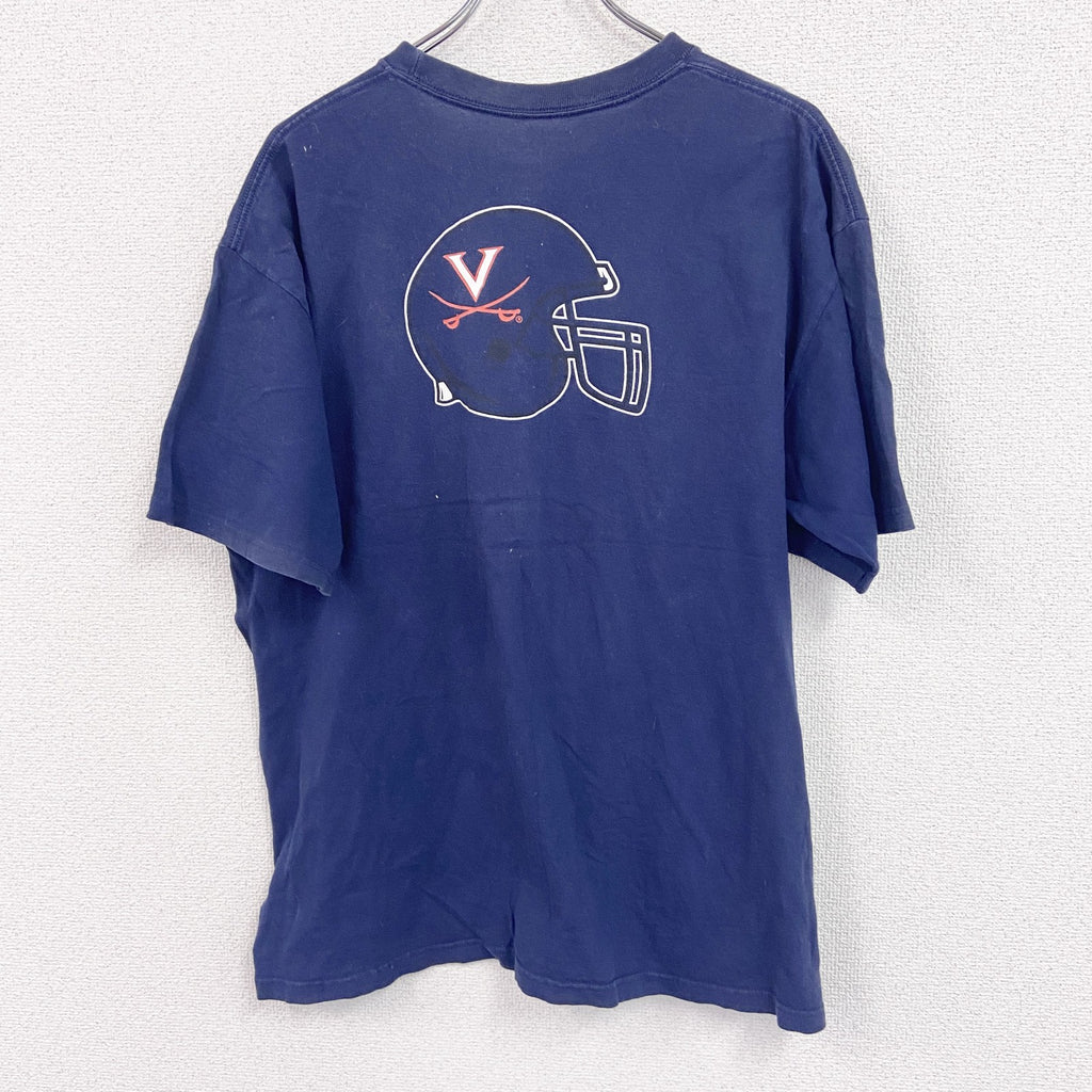 ～00s　NIKE　ナイキ　半袖Tシャツ　ヴィンテージ　フットボール　紺　ネイビー　Lサイズ　古着