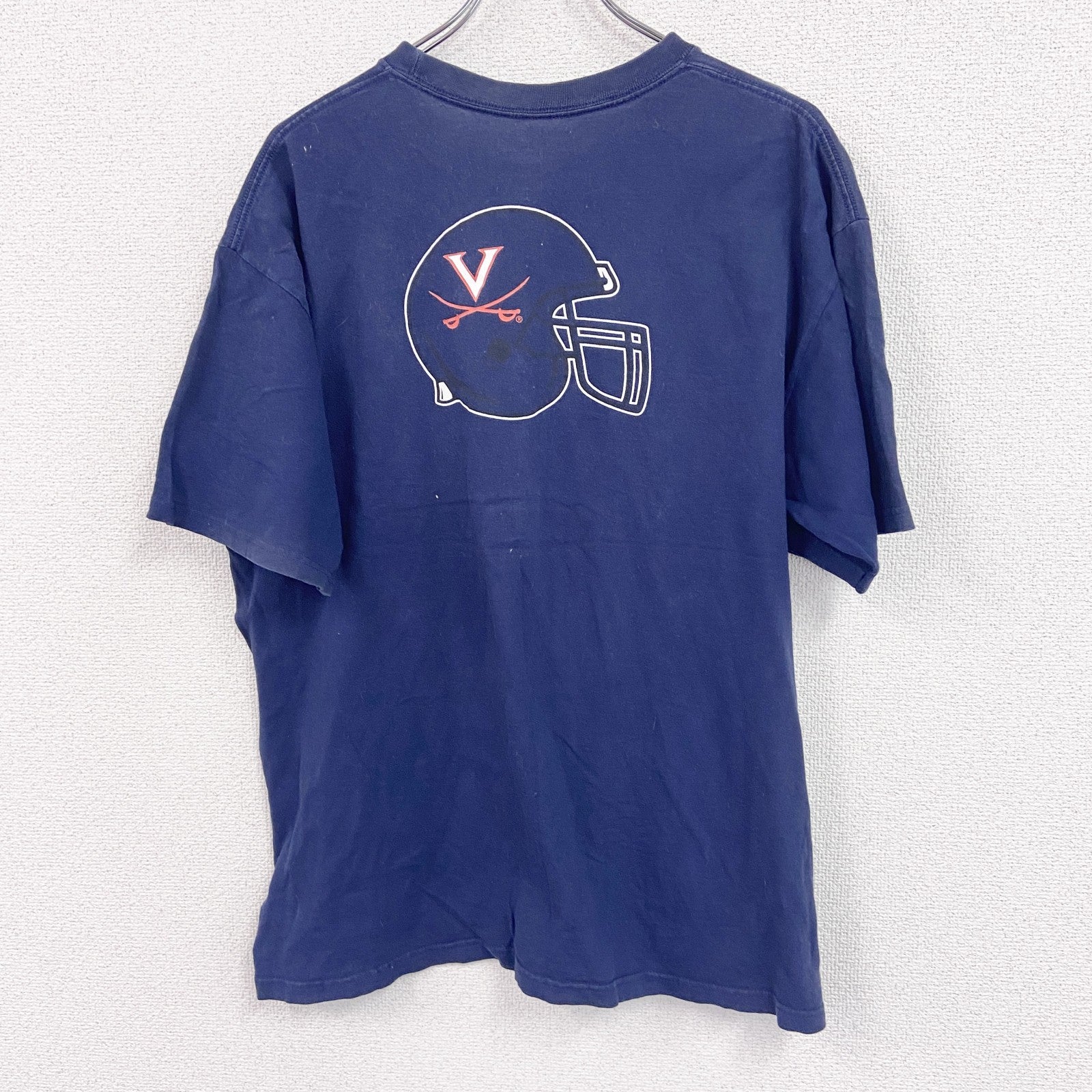 ～00s　NIKE　ナイキ　半袖Tシャツ　ヴィンテージ　フットボール　紺　ネイビー　Lサイズ　古着
