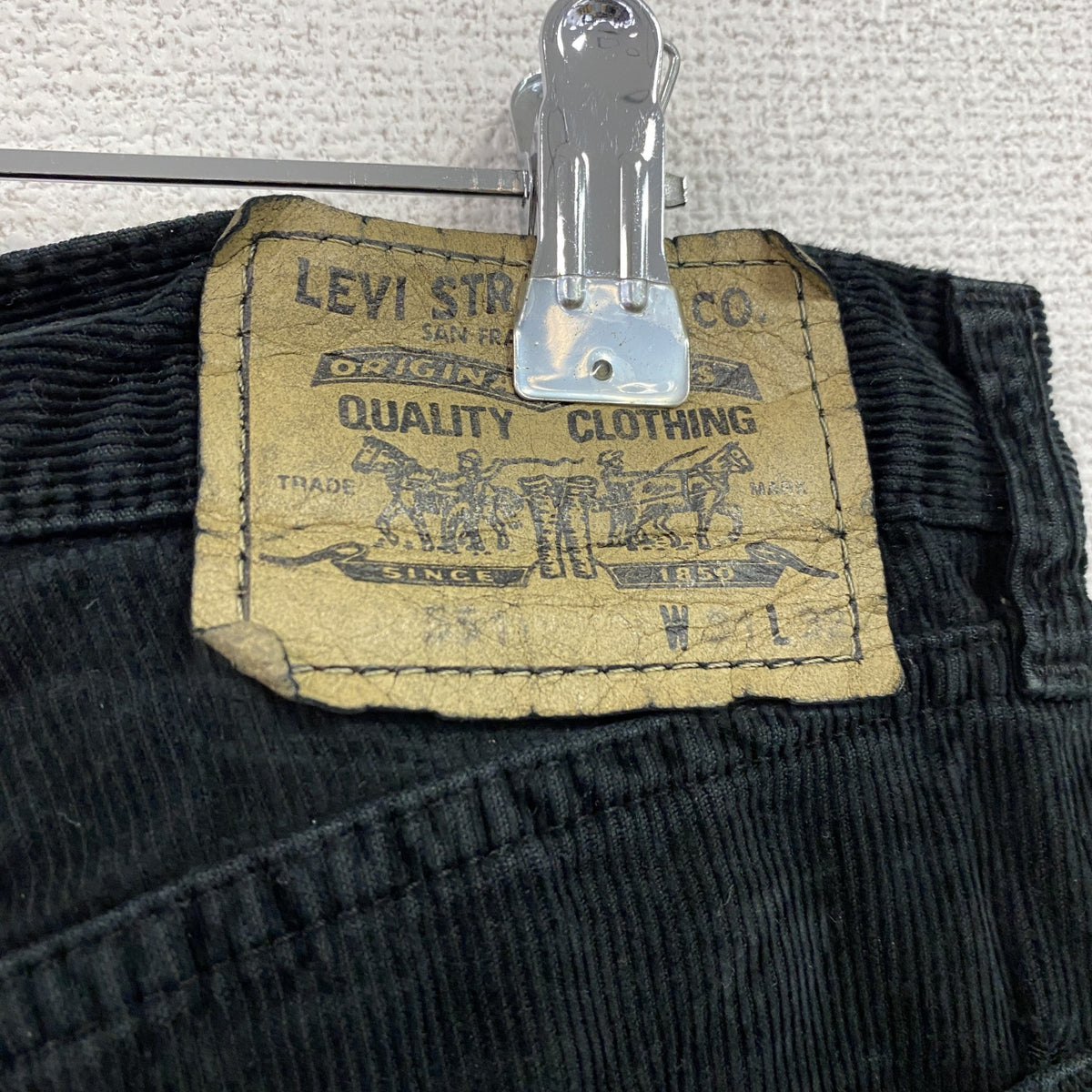 Levi's リーバイス　コーデュロイパンツ　ジップフライ　黒　ブラック　W31サイズ メンズ 古着