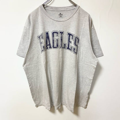 古着 used　KNUGHTS　APPAREL　EAGLES　半袖プリントTシャツ　バックプリント　ビックシルエット　XLサイズ