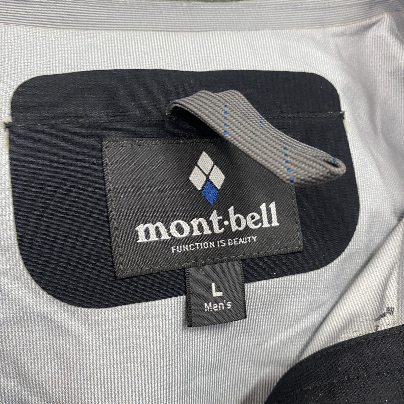 ｍont‐bell　モンベル　3in1 フォールラインパーカ　刺繍ロゴ　ワンポイント　黒　ブラック　Lサイズ　古着