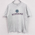 90s　SANSEGAL　半袖プリントTシャツ　ヴィンテージ　シングルステッチ　霜降りグレー　Lサイズ　古着