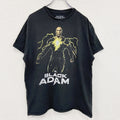 BLACK ADAM　ブラックアダム　半袖プリントTシャツ　アメリカンコミックT　黒　ブラック　Lサイズ　古着