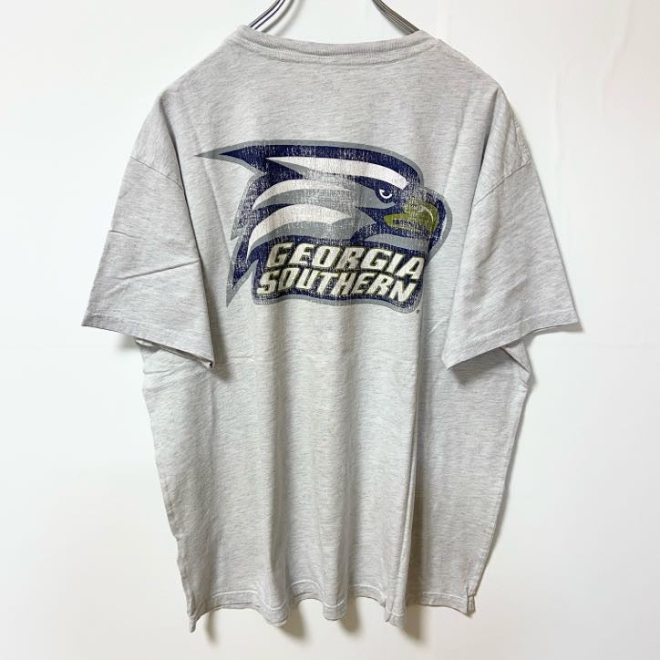 古着 used　KNUGHTS　APPAREL　EAGLES　半袖プリントTシャツ　バックプリント　ビックシルエット　XLサイズ