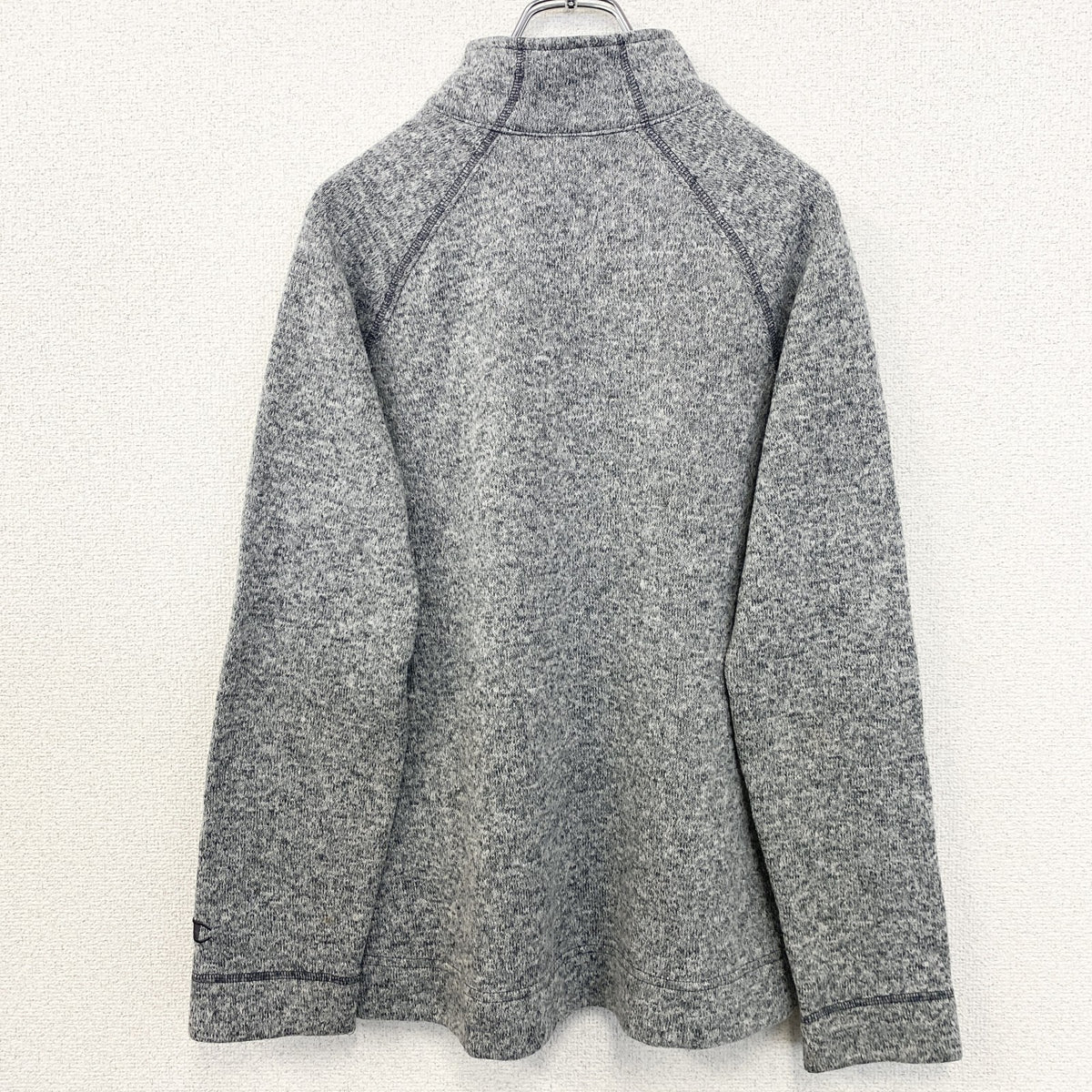 Champion　チャンピオン　長袖ハーフジップスウェット　ハイネックトレーナー　ポイント刺繍　グレー　灰色　Mサイズ　古着