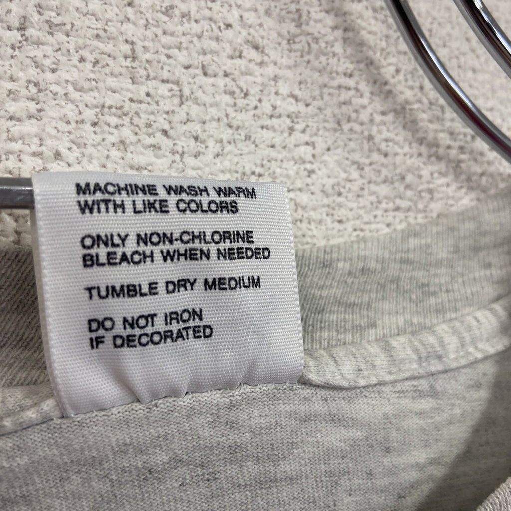 90s　SANSEGAL　半袖プリントTシャツ　ヴィンテージ　シングルステッチ　霜降りグレー　Lサイズ　古着