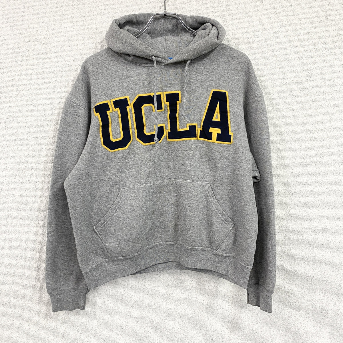 90s　UCLA　スウェットパーカー/フーディー　カレッジロゴ　ヴィンテージ　灰色　グレー　Mサイズ　古着　