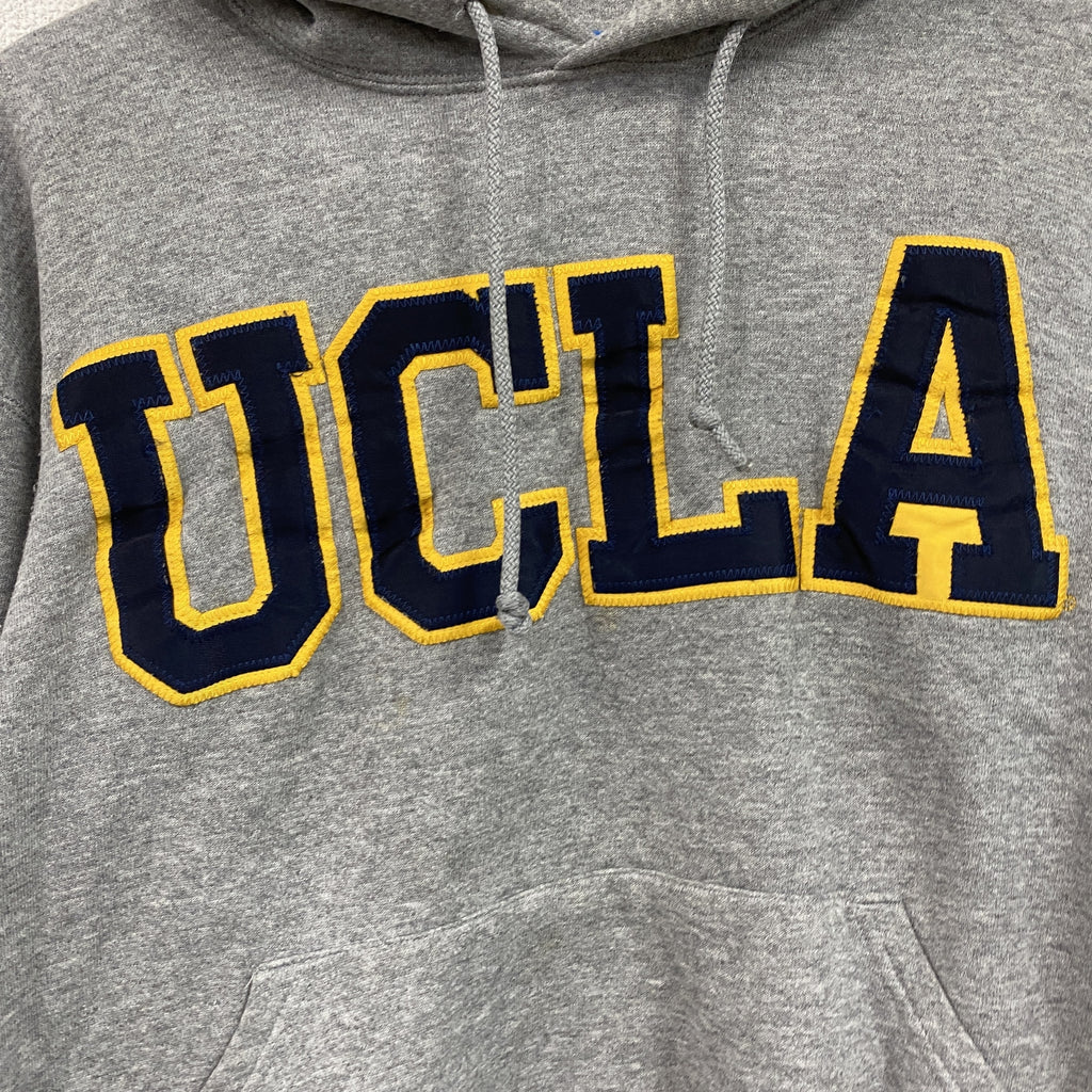 90s　UCLA　スウェットパーカー/フーディー　カレッジロゴ　ヴィンテージ　灰色　グレー　Mサイズ　古着　