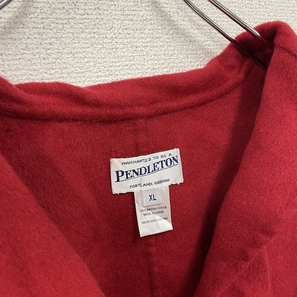 ～00s　PENDLETON　ペンドルトン　ウールテーラードジャケット　ヴィンテージ　赤　レッド　XLサイズ　古着