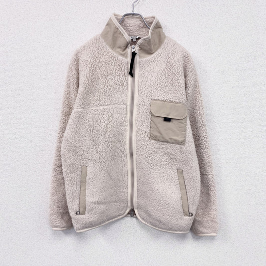 古着 used　AIGLE　エーグル　フリースジャケット/ボアジャケット　ダブルジップ　ベージュ　Lサイズ