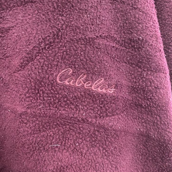 Cabela’ｓ　カベラス　フルジップフリースジャケット/ボアジャケット　ボルドー　3XLTサイズ　古着