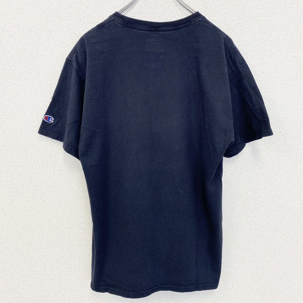 Champion　チャンピオン　半袖プリントTシャツ　ノートルダム　バスケットボール　ネイビー　紺　Mサイズ　古着