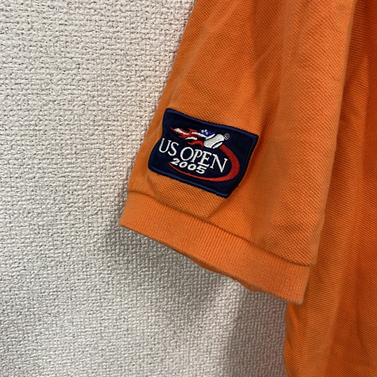 POLO by Ralph Lauren　ラルフローレン　US OPEN 2005　半袖ポロシャツ　刺繍ロゴ　オレンジ　Lサイズ　古着