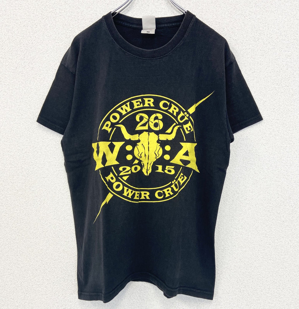 FRUIT OF THE LOOM　半袖プリントミュージックTシャツ　Wacken Open Air　デカロゴ　黒　ブラック　Lサイズ　古着