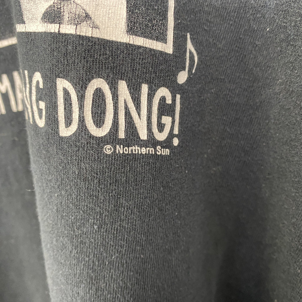 古着 used　ノーブランド　半袖デザインプリントTシャツ　アメリカ大統領　ビッグT　黒　レトロ　クルーネック　2XLサイズ