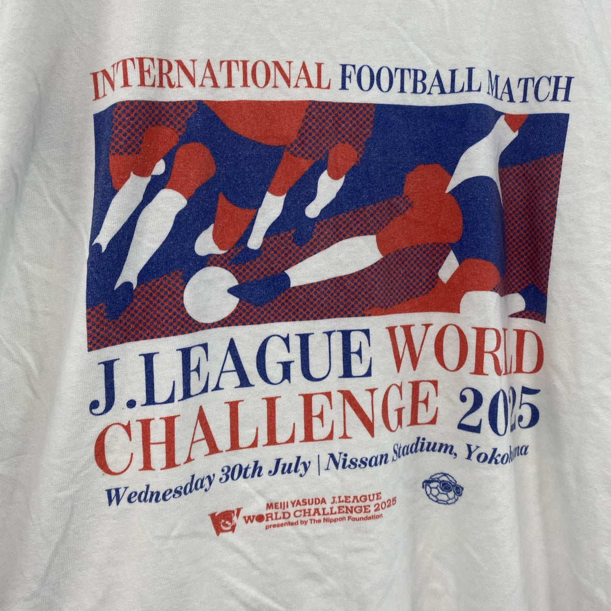 J.LEAGUE WORLD CHALLENGE 2025　Jリーグ　半袖プリントTシャツ　白　ホワイト　Lサイズ　古着