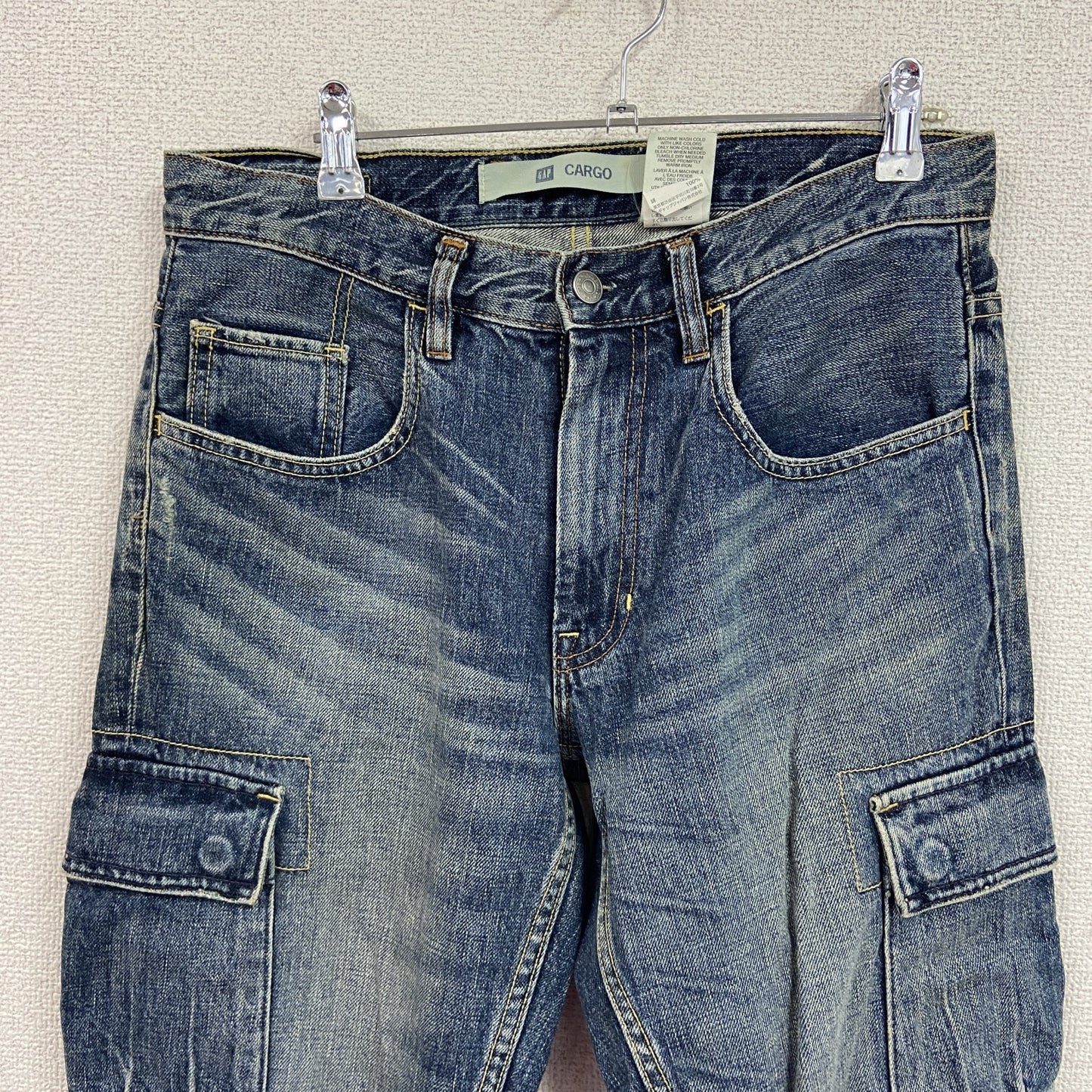 00s　GAP　ギャップ　CARGO　デニムパンツ/ジーンズ　カーゴパンツ　インディゴ　W30サイズ