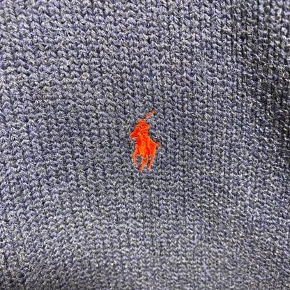 古着 used　PolobyRalphLauren　ポロバイラルフローレン　長袖クルーネックニット　セーター　ネイビー　XLサイズ