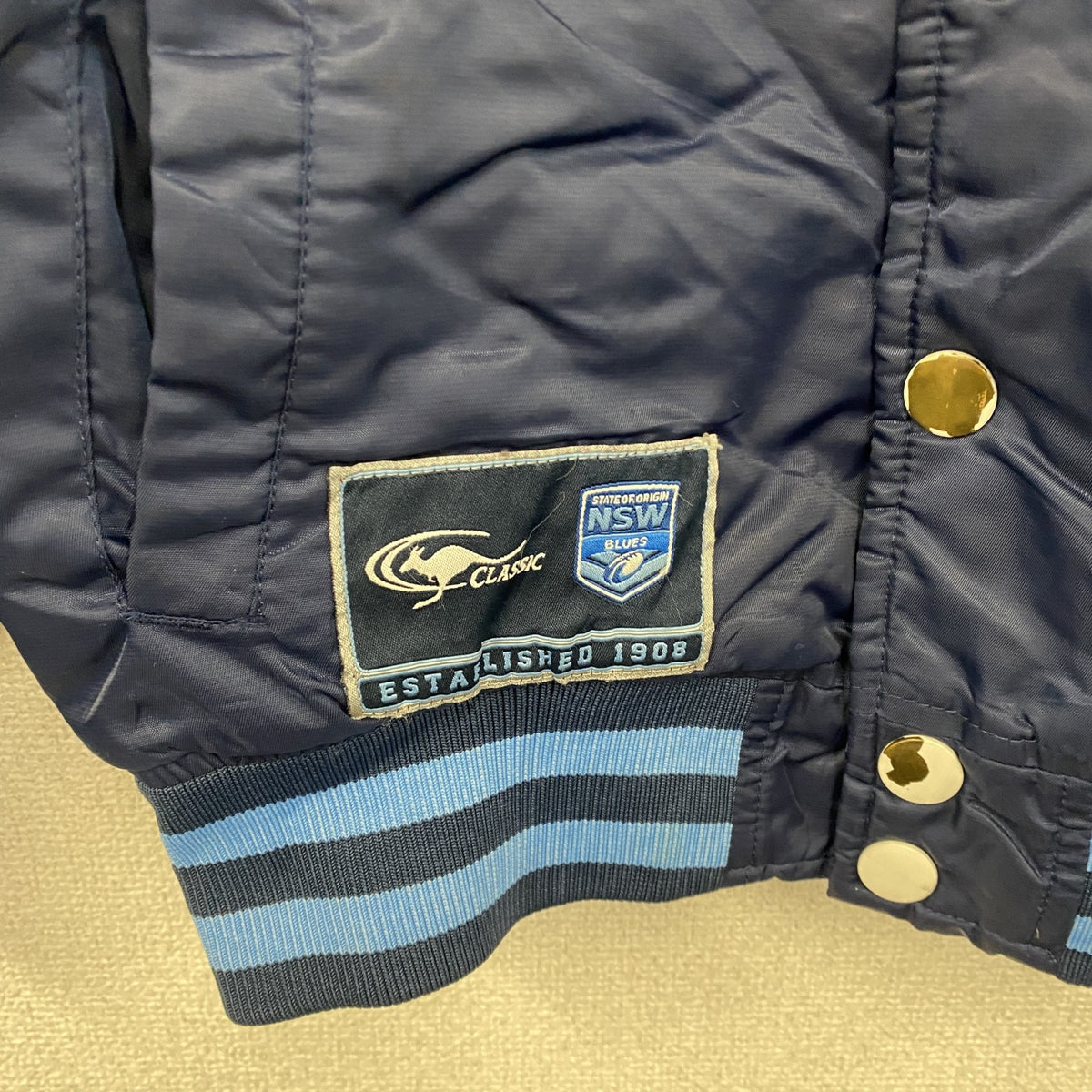 SUPPORTER　スタジャン/スタジアムジャケット　NSW Blues　青　ブルー　古着