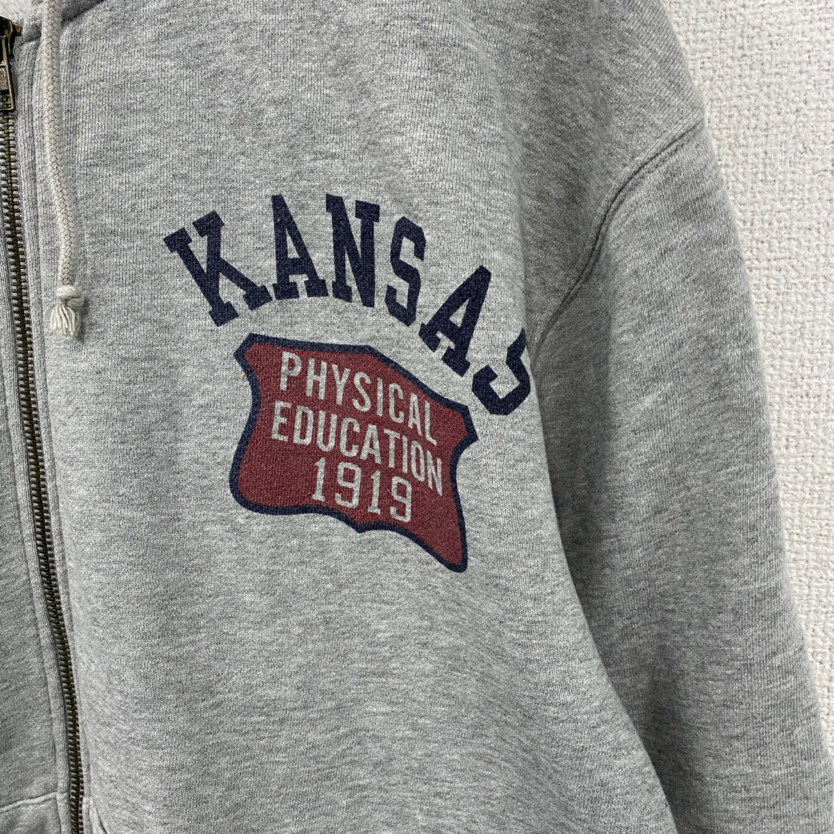 Champion　チャンピオン　フルジップスウェットパーカー/フーディー　アーチプリント　トリコタグ　復刻　灰色　グレー　Mサイズ　古着