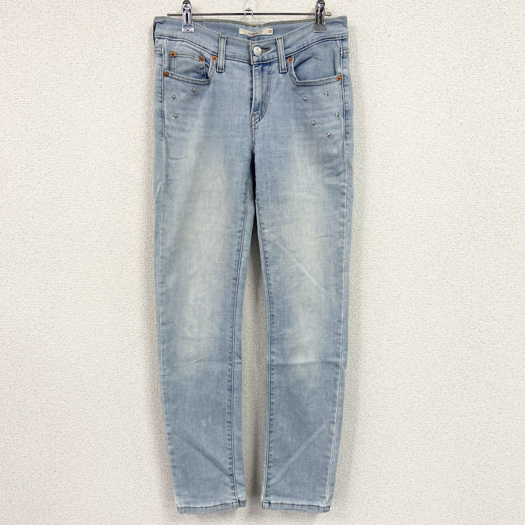 Levi's　リーバイス　デニムパンツ/ジーンズ　ジップフライ　縦落ち　インディゴ　25サイズ レディース コットン ポリエステル 古着