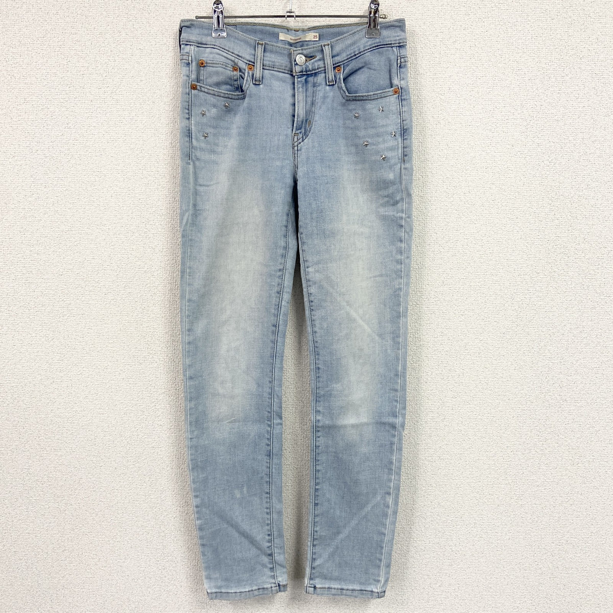 Levi's　リーバイス　デニムパンツ/ジーンズ　ジップフライ　縦落ち　インディゴ　25サイズ レディース コットン ポリエステル 古着