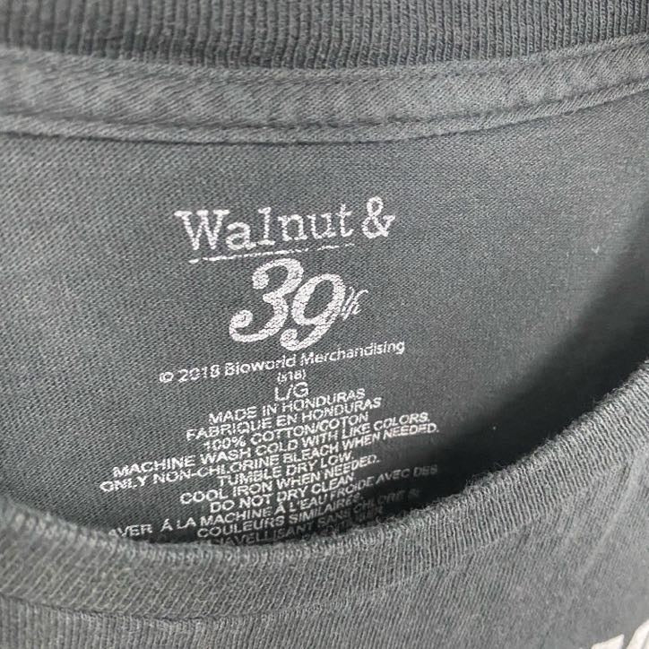 Walnut&39th　半袖プリントTシャツ　人物T　おばあちゃんT　黒　ブラック　Lサイズ　古着