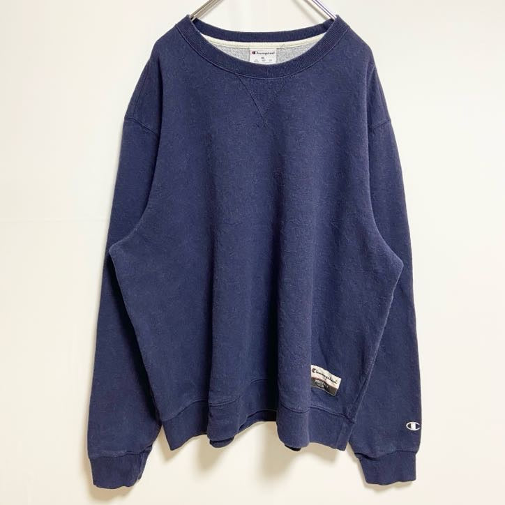 古着 used　Champion　チャンピオン　長袖クルーネックスウェット　トレーナー　ネイビー　ビッグシルエット　XLサイズ