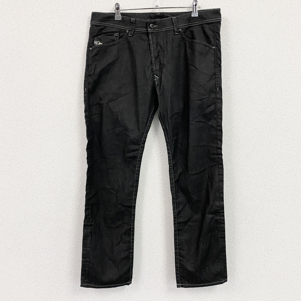 DIESEL　ディーゼル　デニムパンツ/ジーンズ　ボタンフライ　黒　ブラック　33サイズ　古着