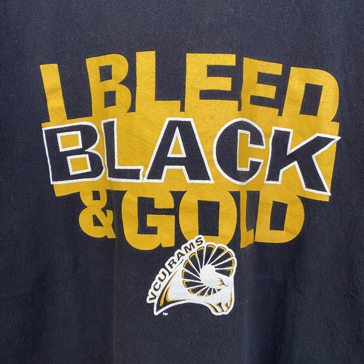 Champion　チャンピオン　半袖クルーネックプリントTシャツ　BLACK＆GOLD　バスケ　黒　ブラック　Mサイズ　古着