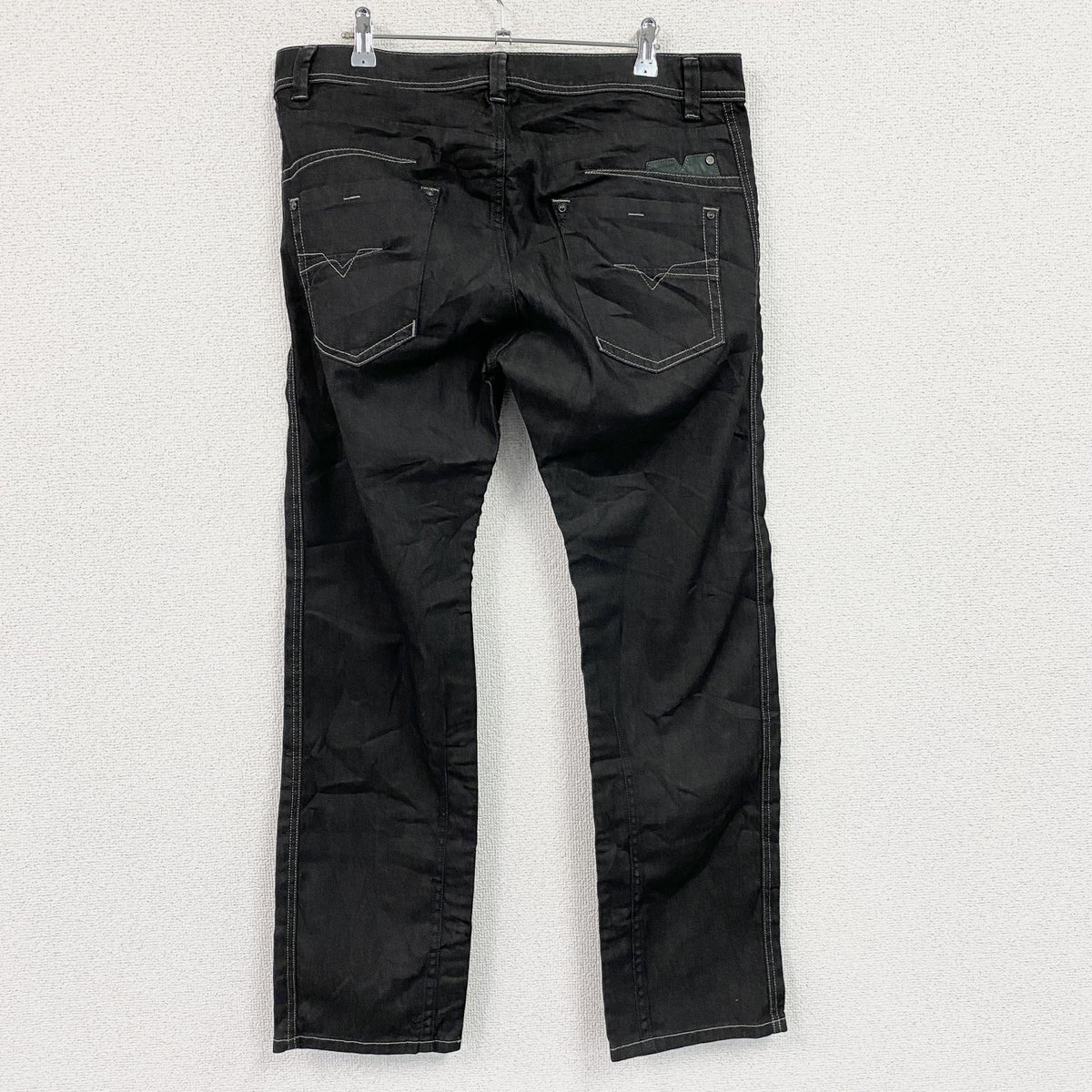 DIESEL　ディーゼル　デニムパンツ/ジーンズ　ボタンフライ　黒　ブラック　33サイズ　古着