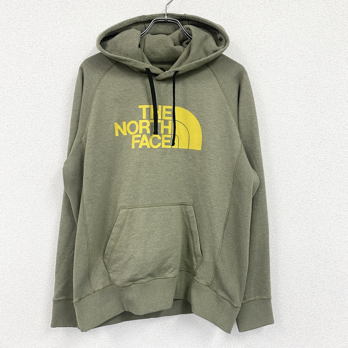 THE NORTH FACE　ザ・ノースフェイス　スウェットパーカー/フーディー　ラグランスリーブ　カーキ　XLサイズ トレーナー スウェットトップス フード付き 古着
