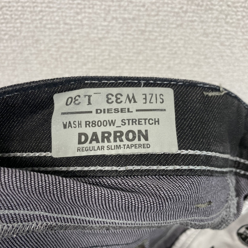 DIESEL　ディーゼル　デニムパンツ/ジーンズ　ボタンフライ　黒　ブラック　33サイズ　古着