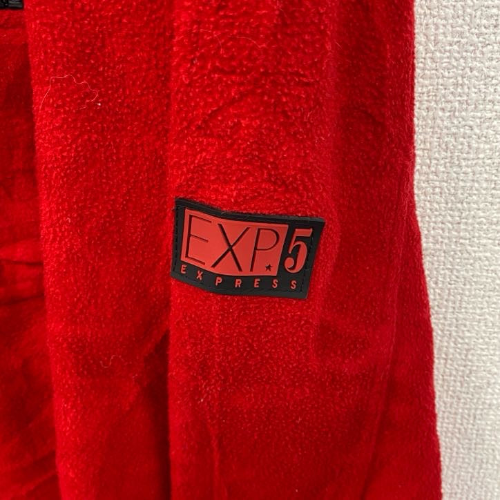 EXP　ハーフジップフリースプルオーバー　ドラポケ　赤　レッド　Mサイズ