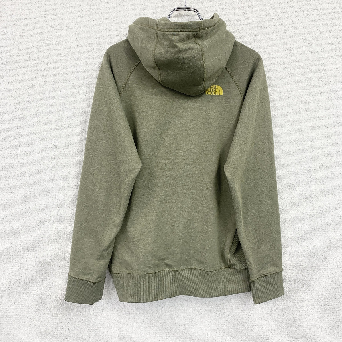THE NORTH FACE　ザ・ノースフェイス　スウェットパーカー/フーディー　ラグランスリーブ　カーキ　XLサイズ トレーナー スウェットトップス フード付き 古着