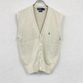 Polo by Ralph Lauren　ラルフローレン　コットンニットベスト　アイボリー　Mサイズ　古着