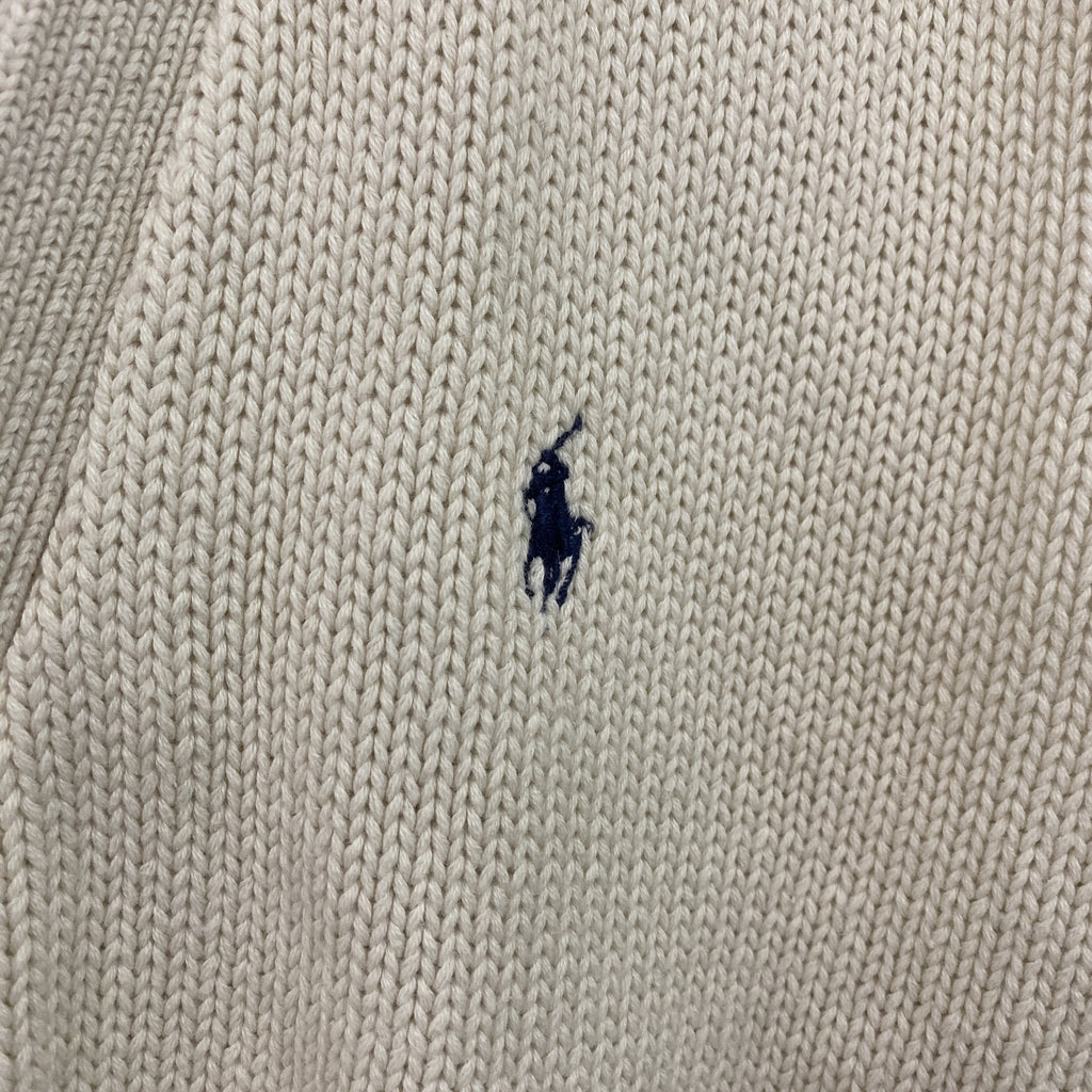 Polo by Ralph Lauren　ラルフローレン　コットンニットベスト　アイボリー　Mサイズ　古着