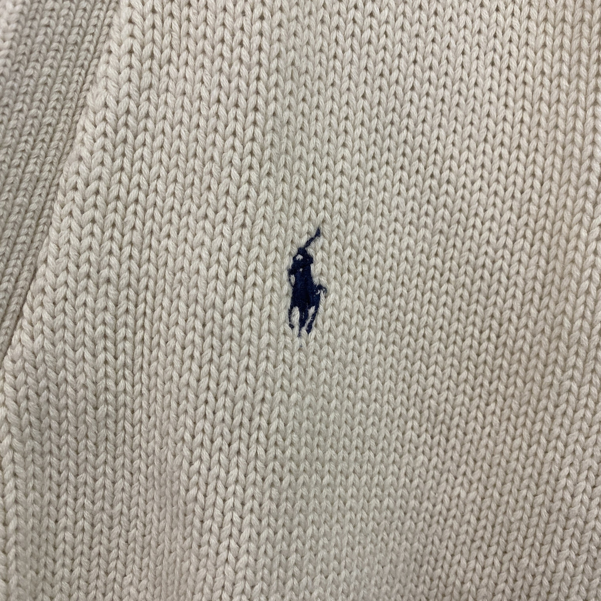 Polo by Ralph Lauren　ラルフローレン　コットンニットベスト　アイボリー　Mサイズ　古着