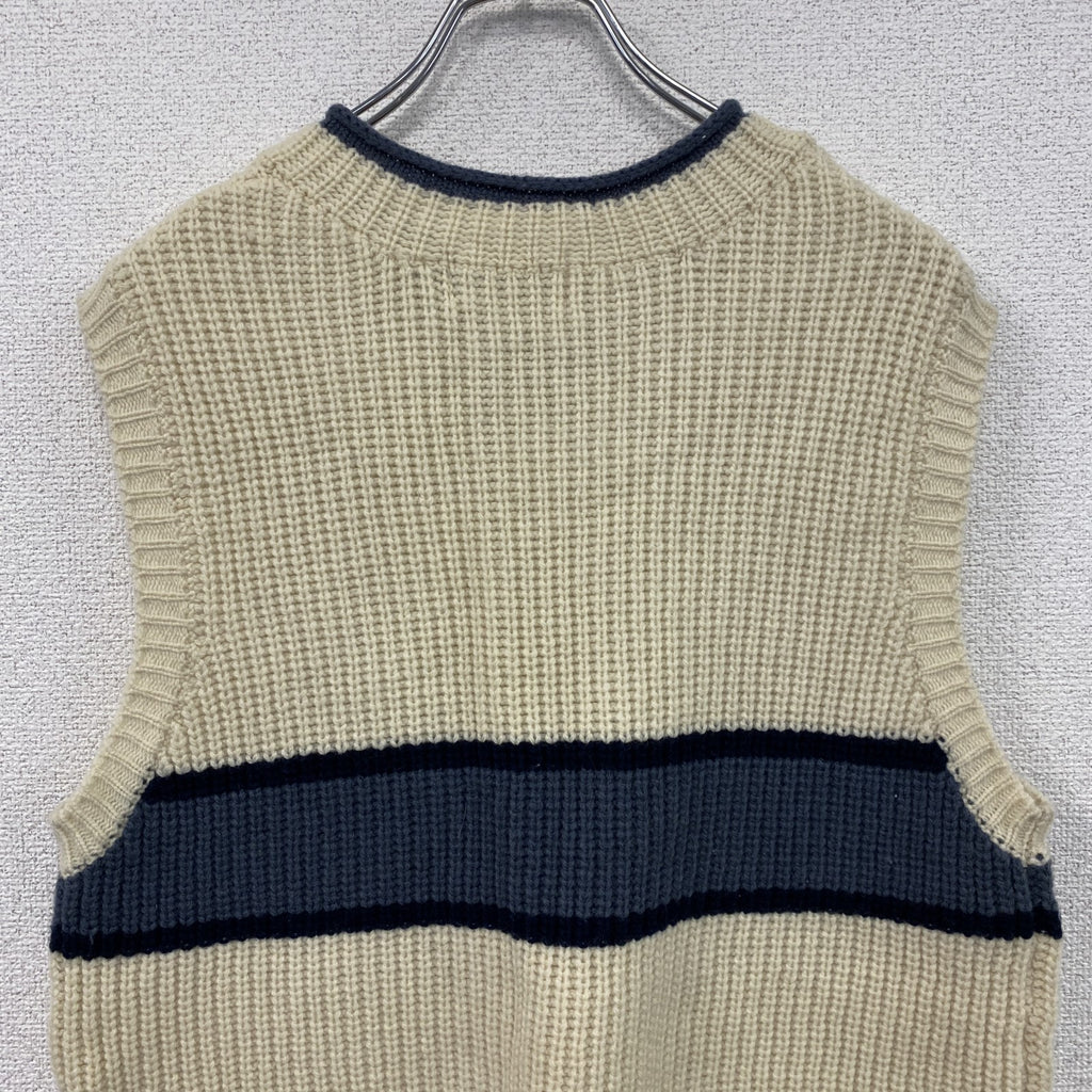 00s～　PIKO　ピコ　ウールニットベスト　ヴィンテージ　ベージュ　Lサイズ　古着