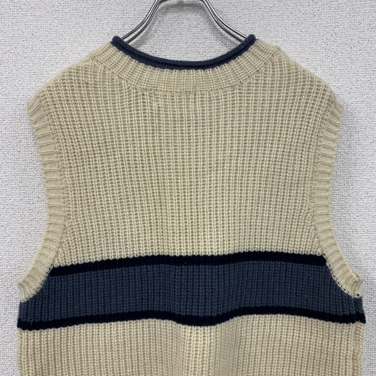 00s～　PIKO　ピコ　ウールニットベスト　ヴィンテージ　ベージュ　Lサイズ　古着