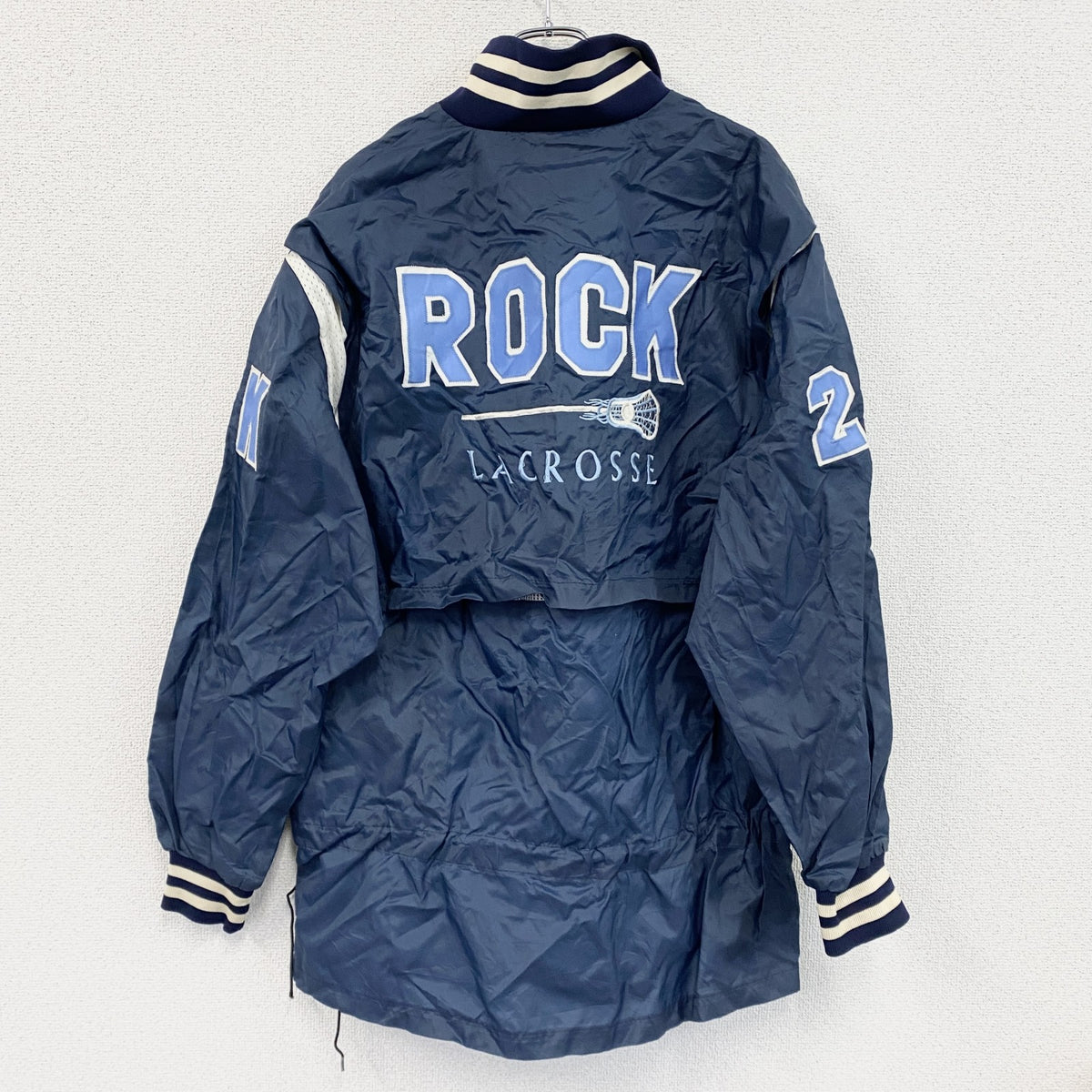 80s～　Birdie　ハーフジッププルオーバージャケット　ヴィンテージ　紺　ネイビー　XLサイズ　古着