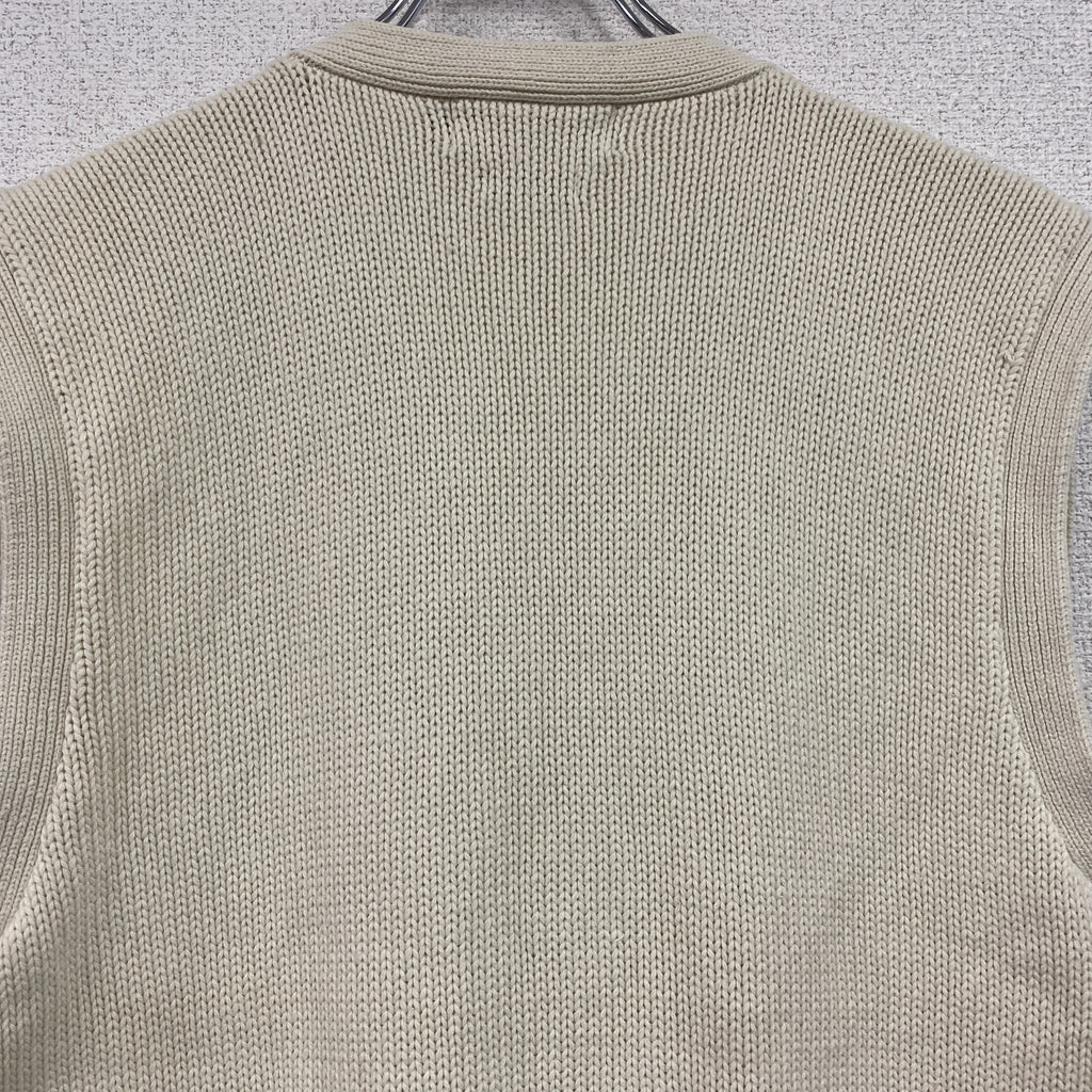 Polo by Ralph Lauren　ラルフローレン　コットンニットベスト　アイボリー　Mサイズ　古着