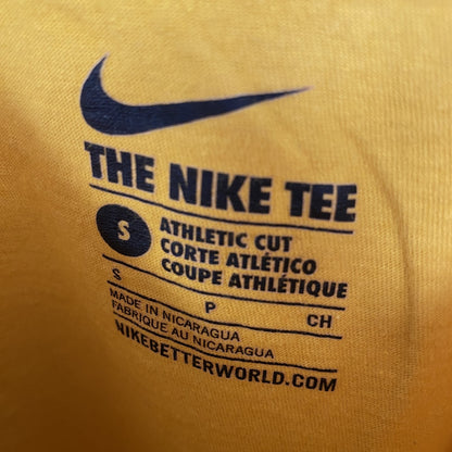 古着 used　THE NIKE TEE　ナイキ　長袖クルーネックプリントTシャツ　ロンT　UCO BRONCHOS　黄色　