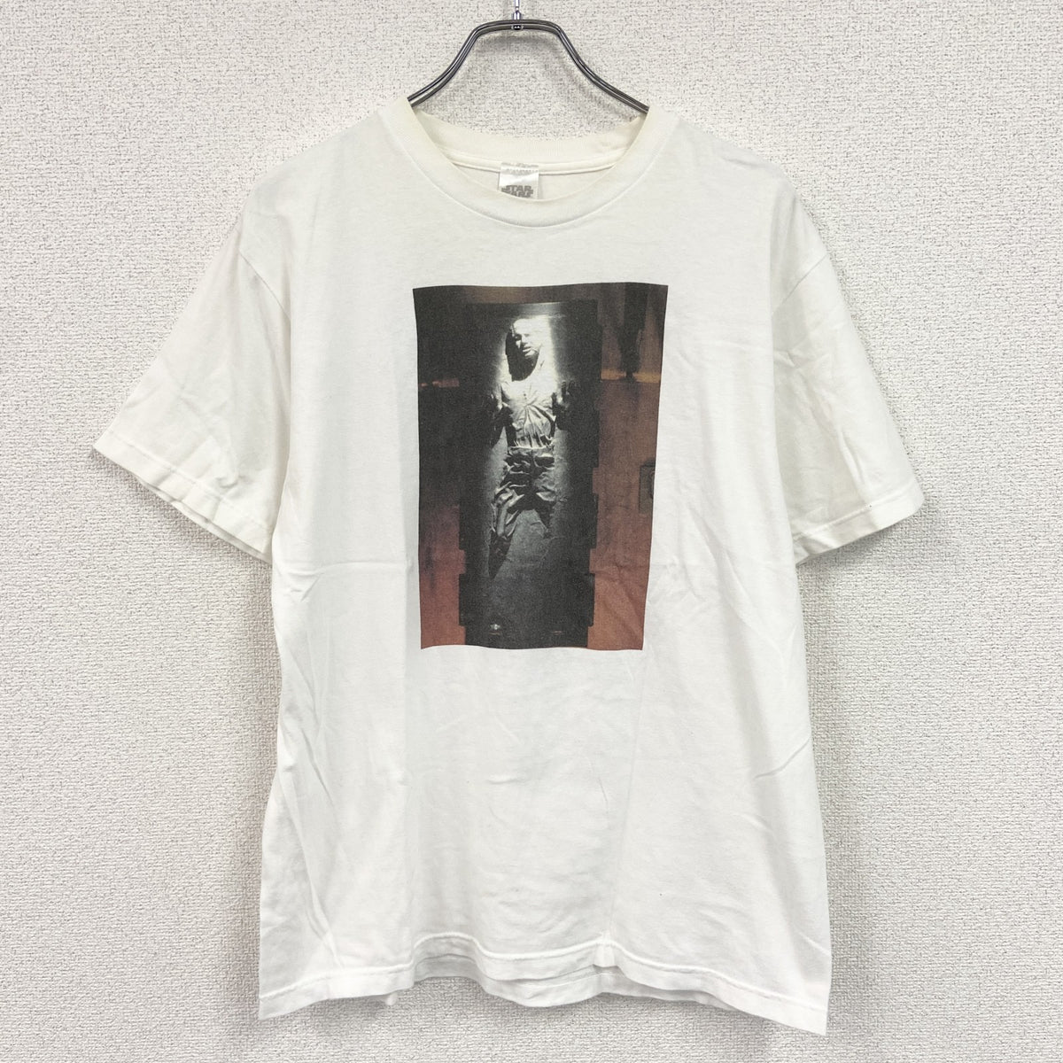 STAR WARS　スターウォーズ　ハンソロ　カ―ボナイト　半袖プリントムービーTシャツ　白　ホワイト　Lサイズ　古着