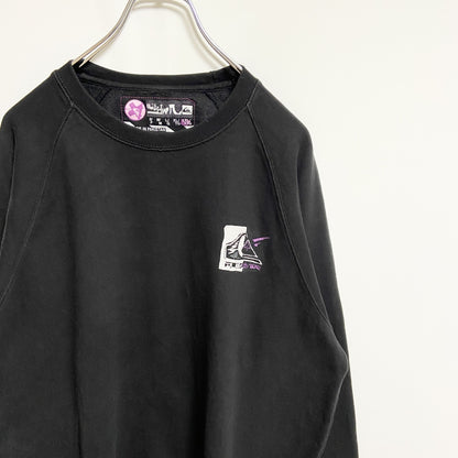 古着 used　QUIKSILVER クイックシルバー　長袖プリントスウェット　トレーナー　黒　秋冬服　XLサイズ