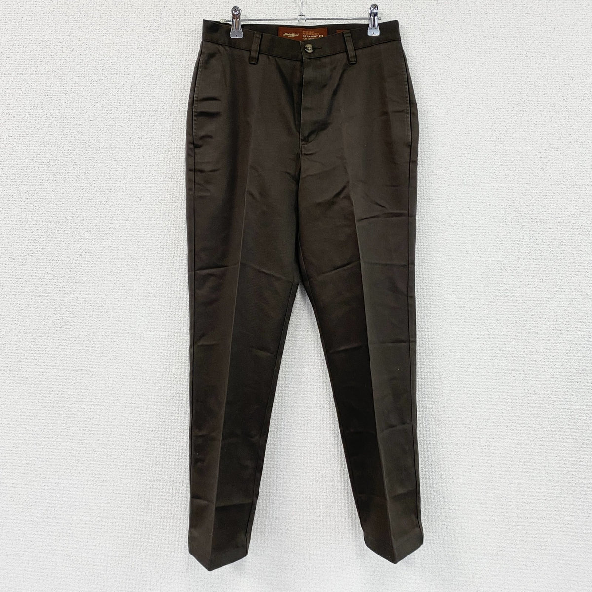 Eddie Bauer　エディーバウアー　チノパンツ　ジップフライ　茶色　ブラウン　30サイズ メンズ コットン 古着